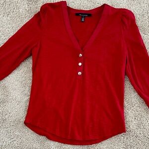 Whitehouse Blackmarket 3/4 sleeve red shirt